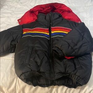 Retro Ski Jacket. Kids. Class Club Medium 10-12. Black.